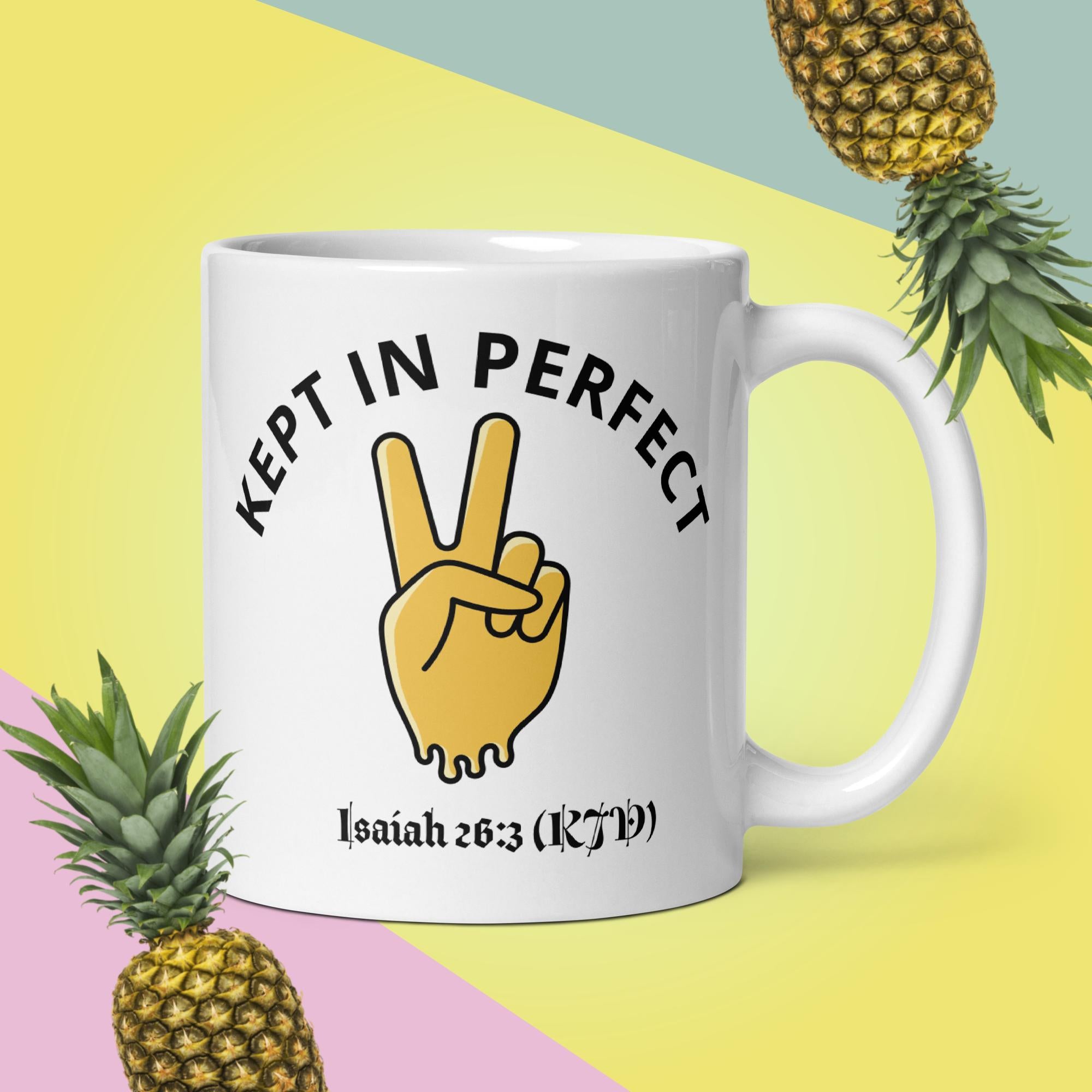 White glossy mug